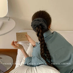 Brand New Women's Korean Style Hair Ties Elegant Vintage Dot Scrunchies Minimalistic Hair Accessories with Sweet Style for Girls