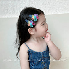 Cute Sweet Mini Flower Colorful Chic Hair Clips for Baby Girls Fashion Kawaii Snap Clips for Kids Children Hair Accessories