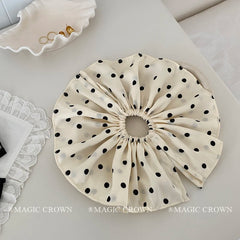 Women Solid Color Dots Large High Elastic Scrunchies Elegant Simple Lightweight Thick Thin Hair Ties Accessories for Women Daily