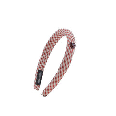 Female Plaid Heart Bowknot Wide Headbands French Vintage Elegant Trendy Wholesale in Stock Hairbands Accessories for Women Daily