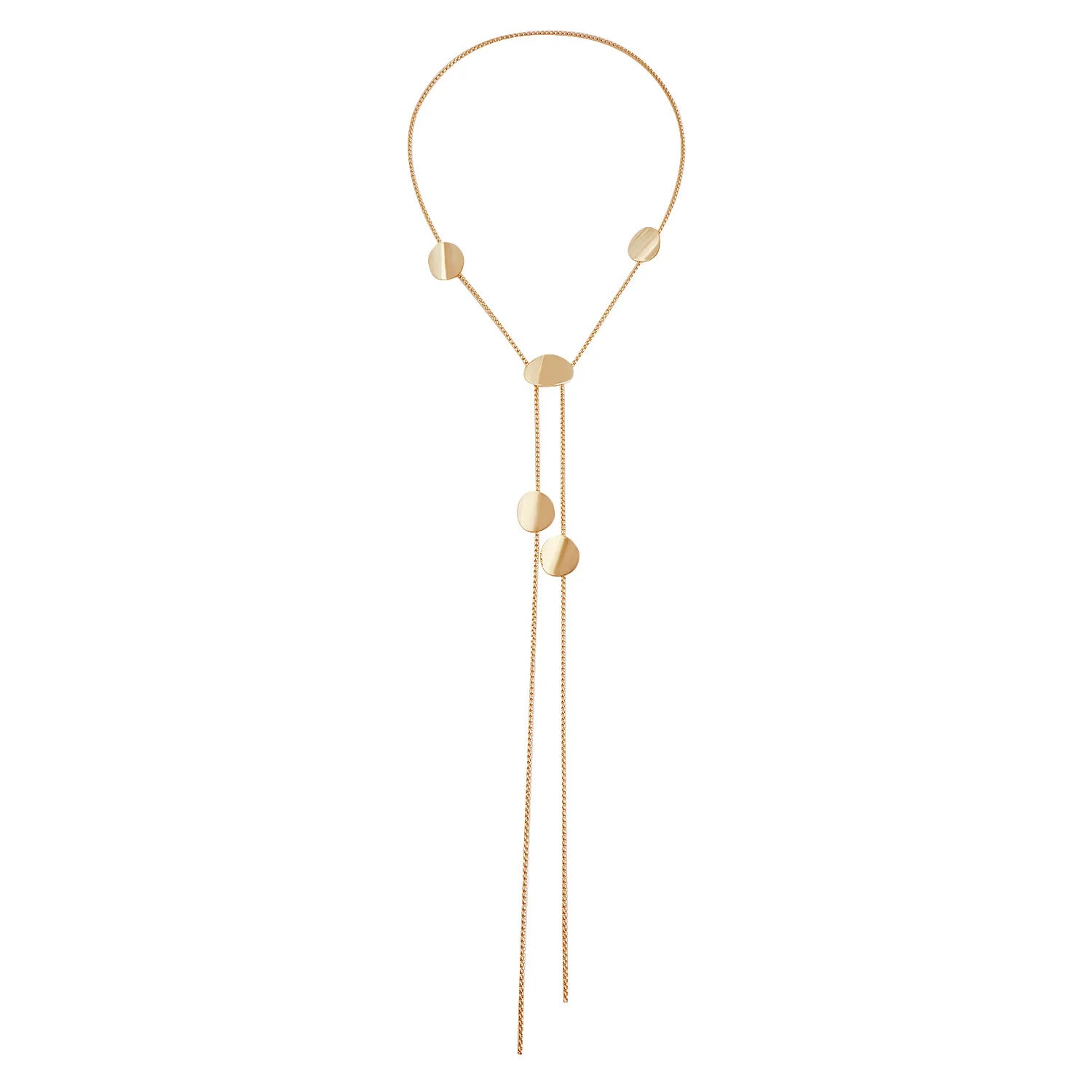Fashion Simple Minimalistic Long Sweater Chain Necklace for Girls Elegant Trendy Jewelry for Women Ladies Accessories Wholesale