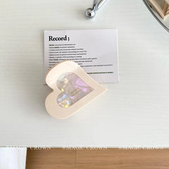 Women Hot Sale Acetate Sweet Trendy Hair Claw Clips Small Simple Heart Shape High Quality Bulk Hair Clamp Accessory for Daily