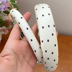White Solid Color Polka Dot Head Bands for Baby Girls Minimalistic Hair Bands for Kids Children Hair Accessories in Stock