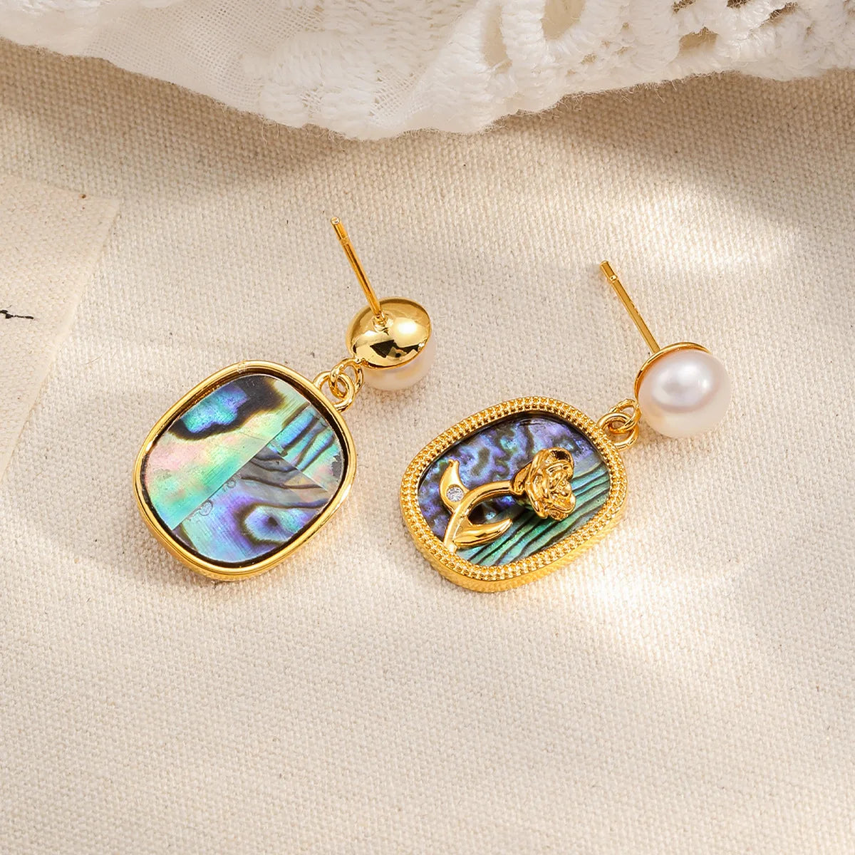 Fashion White Shell Copper 18K Gold Plated Drop Earrings for Girls Glitter S925 Silver Jewelry for Women Ladies Wholesale Bulk