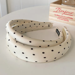 White Solid Color Polka Dot Head Bands for Baby Girls Minimalistic Hair Bands for Kids Children Hair Accessories in Stock