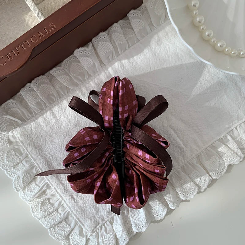 Ladies Female New Design Red Simple Banana Clips Graceful Chic Fashion Wholes in Stock Hairpins Accessories for Daily Holiday
