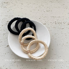 Elegant Minimalistic Solid Color Scrunchies High Elastic Hair Ties for Girls and Women Simple Fashion Hair Accessories
