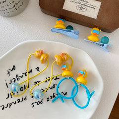 Kids Solid Color Duck Small Hair Ties Alligator Clips Cute Fashion Wholesale in Stock Hairpins Scrunchies Accessory for Children