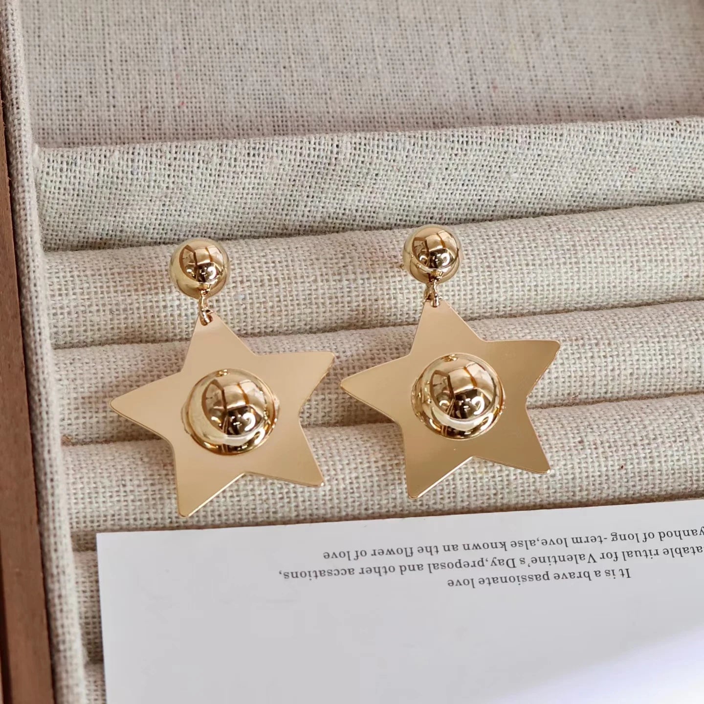 Fashion Star Elegant Sweet Art Deco Drop Earrings for Girls Glamorous Charms Jewelry for Women Ladies Accessories Wholesale