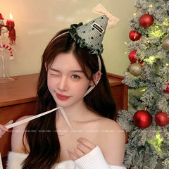 Christmas Fashion Cute Hair Accessories for Women Girls Dot Velvet Bowknot Birthday Hair Clips Alloy Fabric Material for Party
