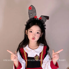 Halloween Headband for Kids Cat Rabbit Rose Skull Spooky Cute Hairband Children Costume Party Hair Accessories Trick or Treat