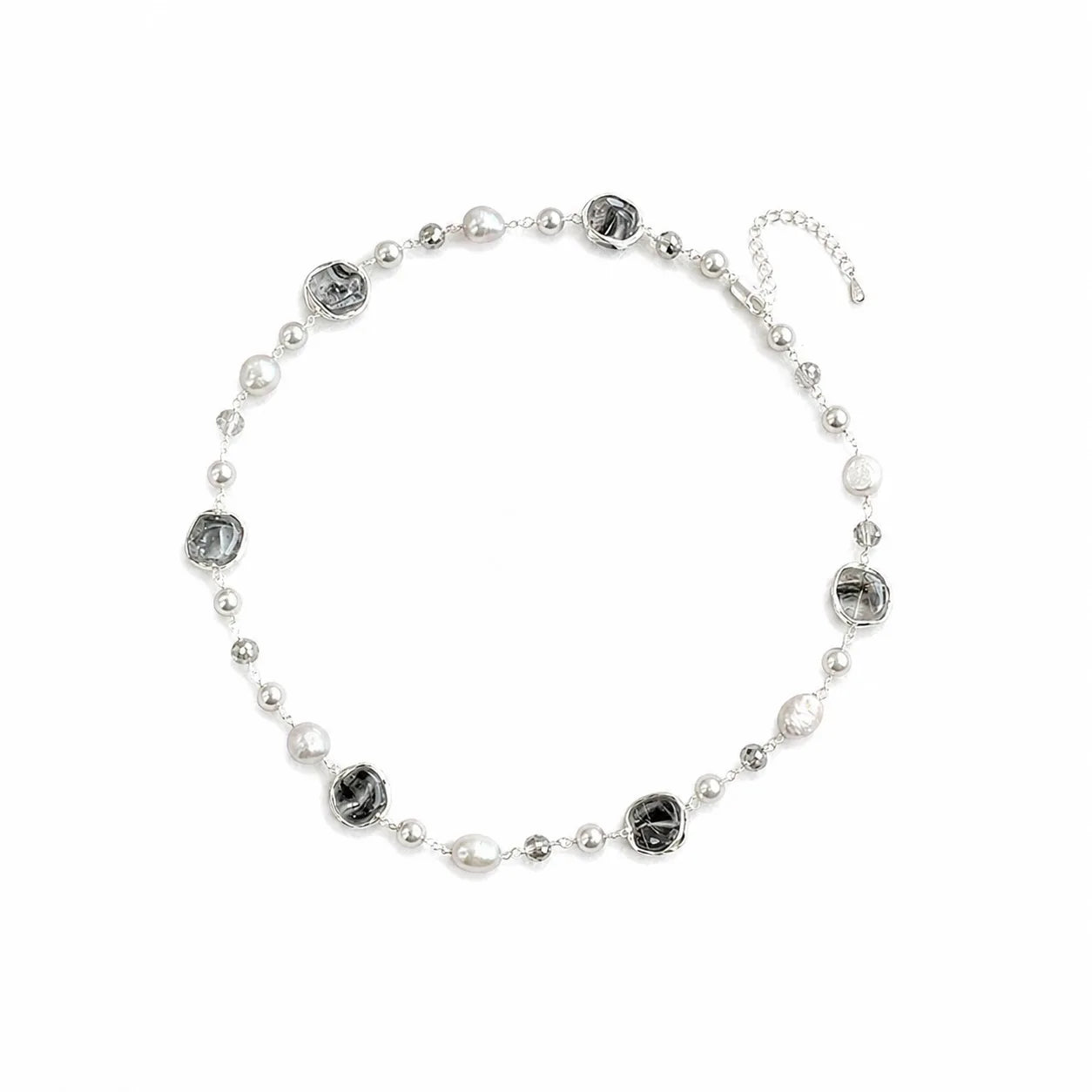 Fashion Abalone Shell Tiger Eye Stone Freshwater Pearl Necklaces for Girls Trendy Jewelry for Women Ladies Wholesale Bulk
