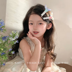 Lustrous Glitter Sparkle Imitation Pearl Hair Clips for Baby Girls Princess Star Alligator for Kids Children Hair Accessories