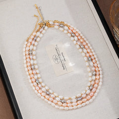 Fashion Freshwater Pearl Elegant Shell Necklaces for Girls Copper 18K Gold Jewelry for Women Ladies Wholesale Bulk Manufacturer