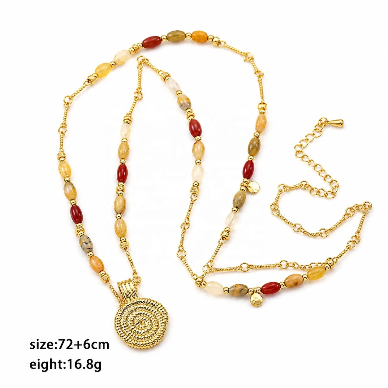 Women Beads Imitation Pearl Blue Turquoise Red Agate Chain Necklace Factory Price Low MOQ Jewelry for Female Causal Daily Use