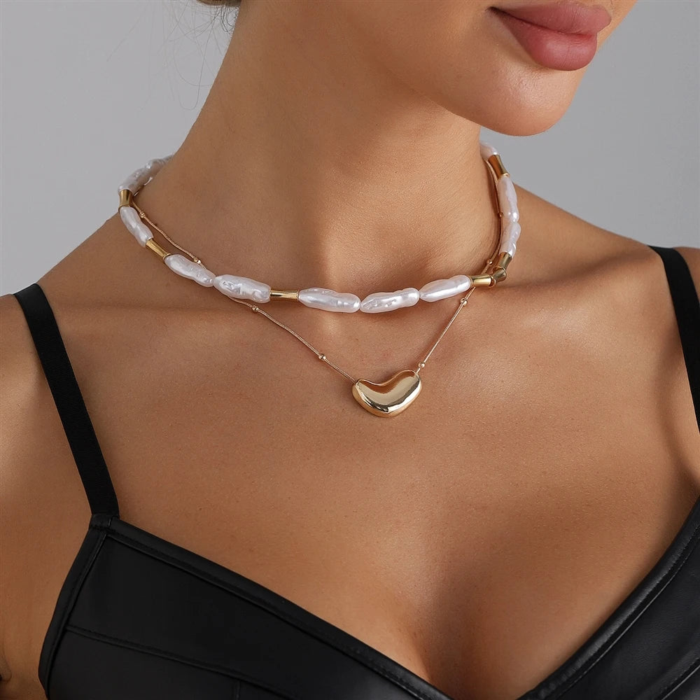 Fashion Elegant Stylish Trendy Layered Wearing Necklaces for Girls Glamorous Charms Jewelry for Women Ladies Accessories