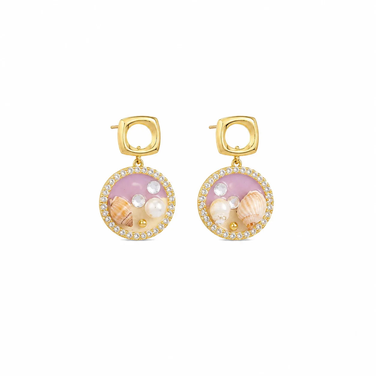 Fashion Freshwater Pearl S925 Silver  Drop Earrings for Girls 18K Gold Plated Jewelry for Women Ladies Wholesale Vintage Boho