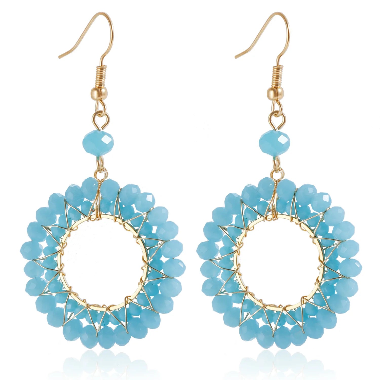 Fashion Rhinestone Sweet Elegant Trendy Drop Earrings for Girls Stylish Cute Jewelry for Women Ladies Hoop Accessories Wholesale