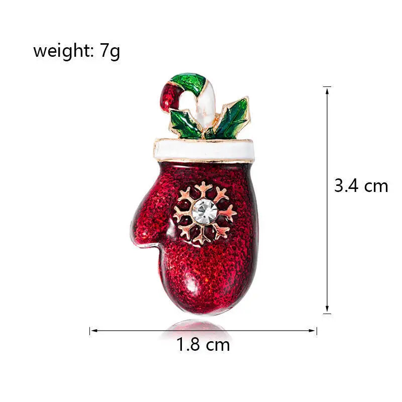 Fashion Cute Christmas Sweet Brooches for Girls Stylish Trendy Glamorous Pins Jewelry for Women Ladies Accessories Hot Sale