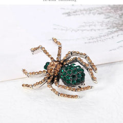 Fashion Luxury Glitter Sparking Spider Brooches for Girls Animals New Design Pins Jewelry for Women Ladies Accessories Wholesale