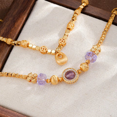 Fashion Copper 18K Gold Bracelets for Girls Crystal Lobster Clasp Jewelry for Women Ladies Wholesale China Manufacturer Bulk