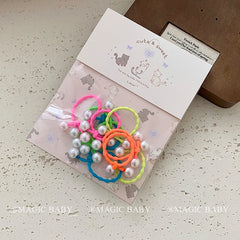Simple Minimalistic Fashion Scrunchies for Baby Girls Cute Sweet High Elastic Hair Ties for Kids Children Hair Accessories Chic