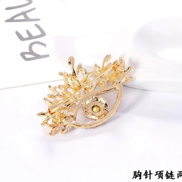 Fashion Glitter Stylish New Design Eyes Brooches for Girls Stylish Trendy Pins Jewelry for Women Ladies Accessories Wholesale
