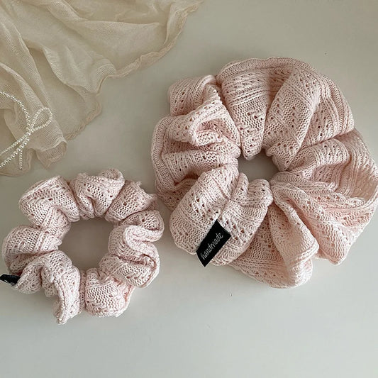 Simple Solid Color Minimalistic Fashion Scrunchies for Girls Sweet Elegant Classic Hair Ties for Women Ladies Hair Accessories
