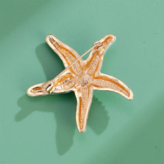 Fashion Ocean Style Starfish Glitter Brooches for Girls Sweet Elegant Pins Jewelry for Women Ladies Accessories Wholesale