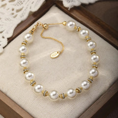 Fashion Glass Pearl Bracelets for Girls Elegant Classic Jewelry for Women Ladies Wholesale China Factory Minimalistic Luxury