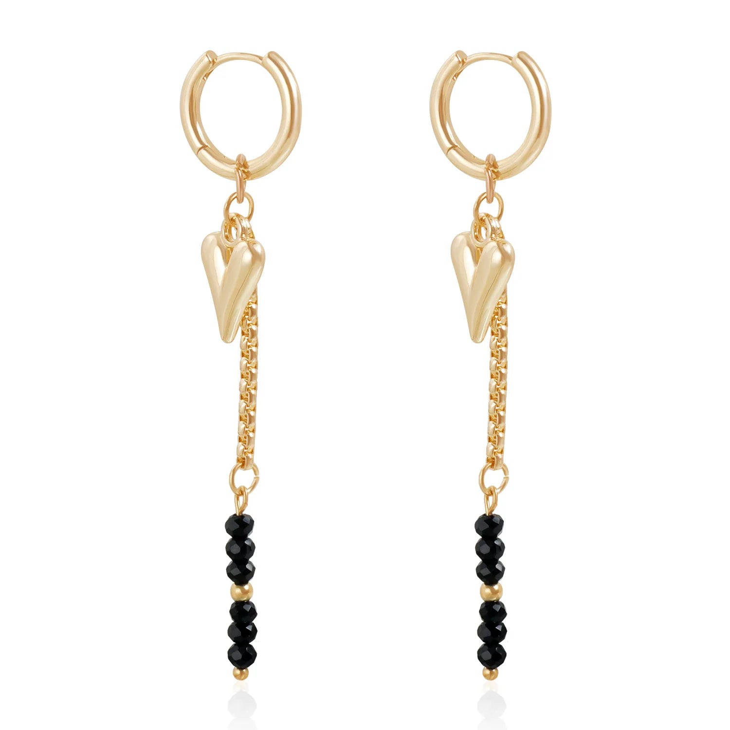 Fashion Trendy Beads Heart Shaped Necklaces for Girls Elegant Earring Jewelry Suits Sets for Women Ladies Accessories Wholesale