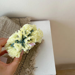 Kids Thick Thin Hair Green Color Blocked Large Scrunchies Fashion Sweet Elegant in Stock Hair Ties Accessories for Kids Daily