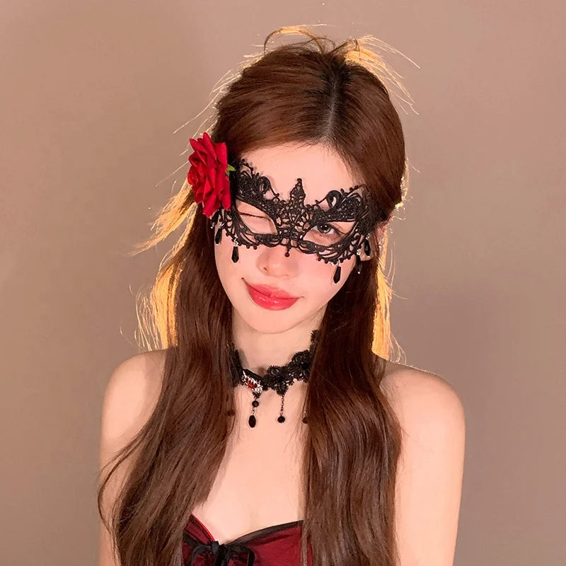 Women 2025 Hot Sale Halloween Festival Celebration Rose Solid Color Ribbon Glasses Customized Bulk Order in Stock Accessories