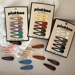 Elegant & Stylish Girls Hair Accessories Solid Color Minimalistic Alloy Snap Hair Clips for Women Casual Fashion Style
