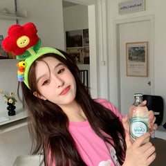 Brand New Sweet Cute Flower Exaggerated Head Band for Girls Large Cartoon Hair Accessories for Women Ladies Femme Popular