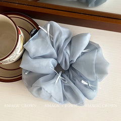 2025 Spring Summer Hot Sale Elegant Stylish Hair Ties for Women Ladies Ribbon Scrunchies Solid Colors Sweet Hair Accessories