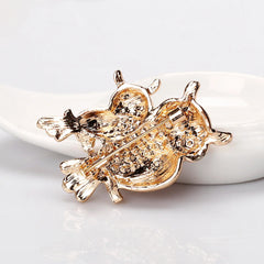 Fashion Rhinestone Glitter Elegant New Design Brooches for Girls Sweet Sparking Pins Jewelry for Women Ladies Accessories