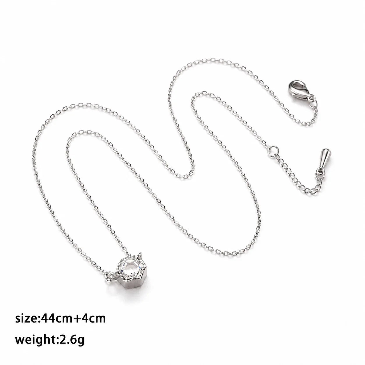 Fashion Copper Link Chain Cubic Zirconia Pendent Necklaces for Girls Sweet Jewelry for Women Ladies Wholesale China Factory