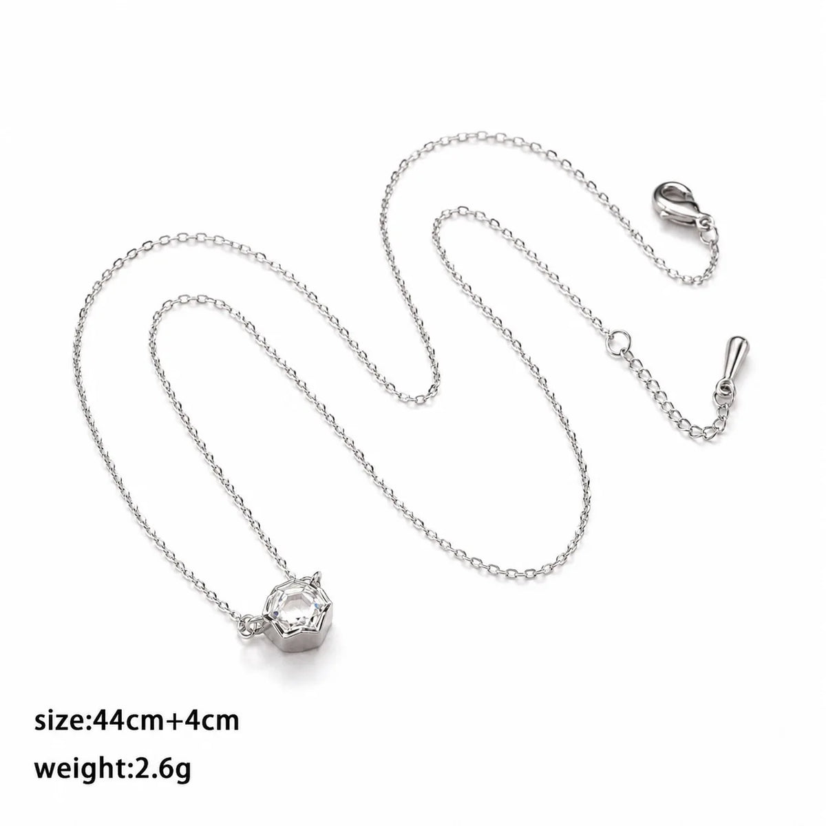Fashion Copper Link Chain Cubic Zirconia Pendent Necklaces for Girls Sweet Jewelry for Women Ladies Wholesale China Factory
