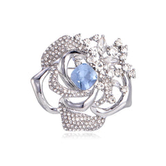 Fashion Elegant French Style Glitter Rhinestone Brooches for Girls Sweet Pins Jewelry for Women Ladies Accessories Wholesale