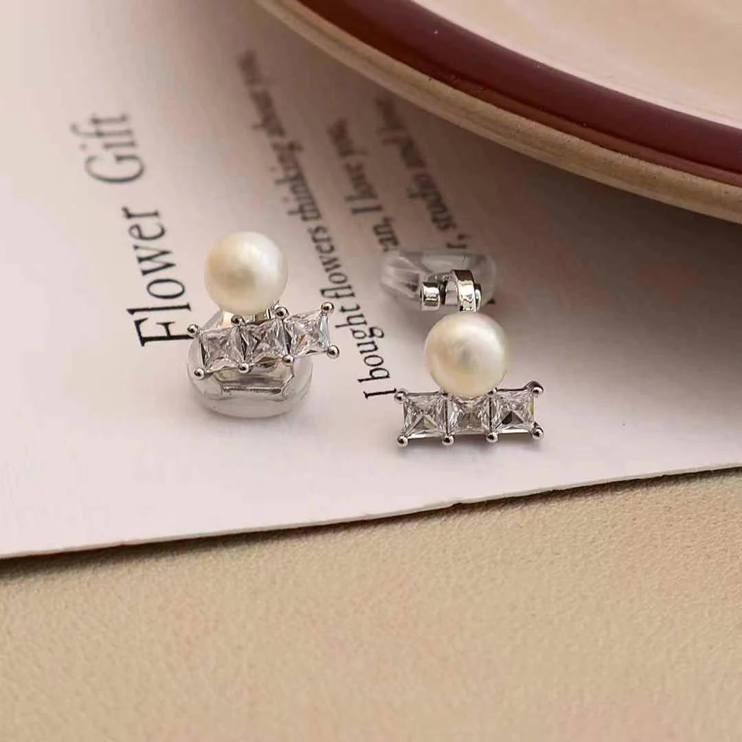 Ladies Cat Shape Imitation Pearl Decorative Mini Clip-on Earring Fashion Elegant Cute Charms Bulk Jewelry Accessories for Daily