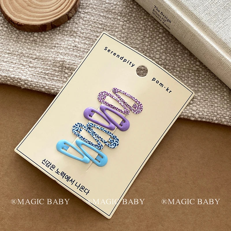 Fashion Polka Dot Leopard Print Simple Hair Clips for Baby Girls Durable Snap Clips for Kids Children Hair Accessories in Stock