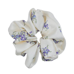 Hot Sale White Flower Medium Scrunchies Trendy Graceful Customized Wholesale in Stock Hair Ties Accessories for Women Daily Use