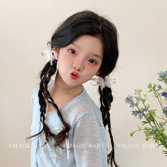 Fashion Elegant Bowknot Butterfly Ribbon Hair Clips for Baby Girls Princess Sweet Alligators for Kids Children Hair Accessories