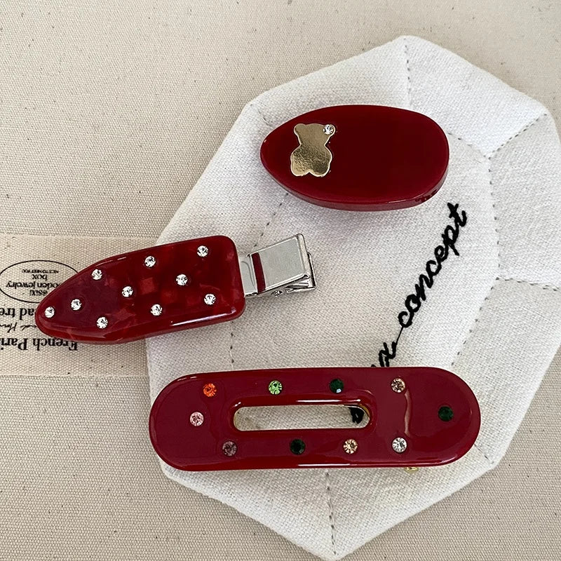 Girls High Quality Lightweight Simple Alligator Clips Glitter Sparking Elegant Chic Wholesale in Stock Hairpins Accessories