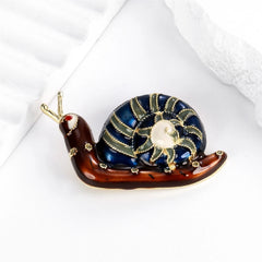 Fashionable Animals Snail Elegant Vintage Brooches for Girls Retro Luxury Pins Jewelry for Women Ladies Accessories Wholesale