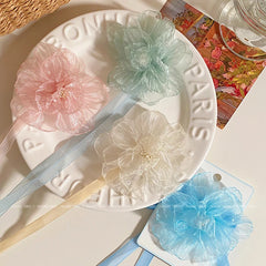 Solid Color Flower Ribbon Hair Clips for Girls Fashion Elegant Sweet Cute Haarspange for Women Ladies Hair Accessories Alligator