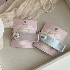 Fashion Sweet Cute Princess Style Heart Shaped Hair Clips for Girls Elegant Alligators for Women Ladies Hair Accessories Chic