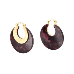 Women's Fashionable Hoop Earrings Artistic Retro High-end Leopard Print Earrings Elegant Trendy Ear Accessories Autumn Winter
