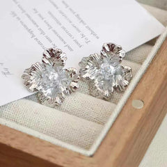 Women Creative Design Bow Flower Shape Stud Earring Elegant Graceful Fashion Trendy Wholesale Jewelry Accessories for Causal